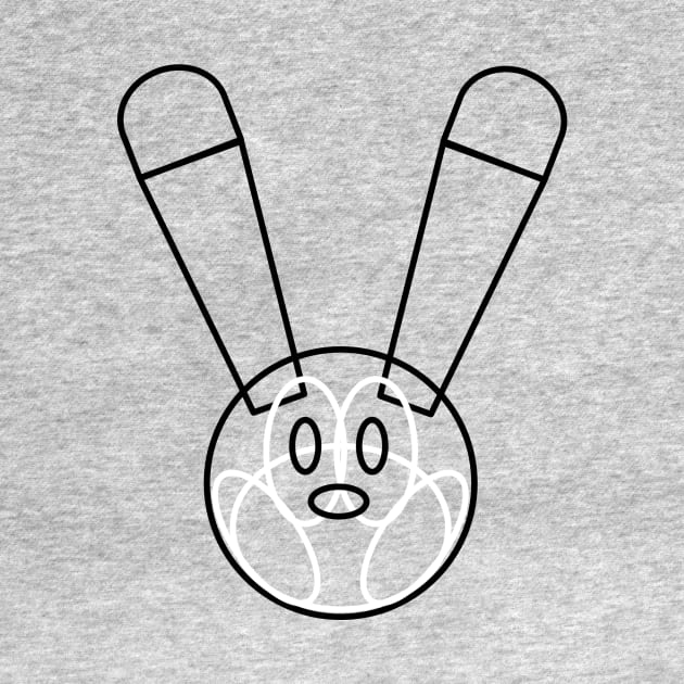 Minimal Line Rabbit by NoirPineapple